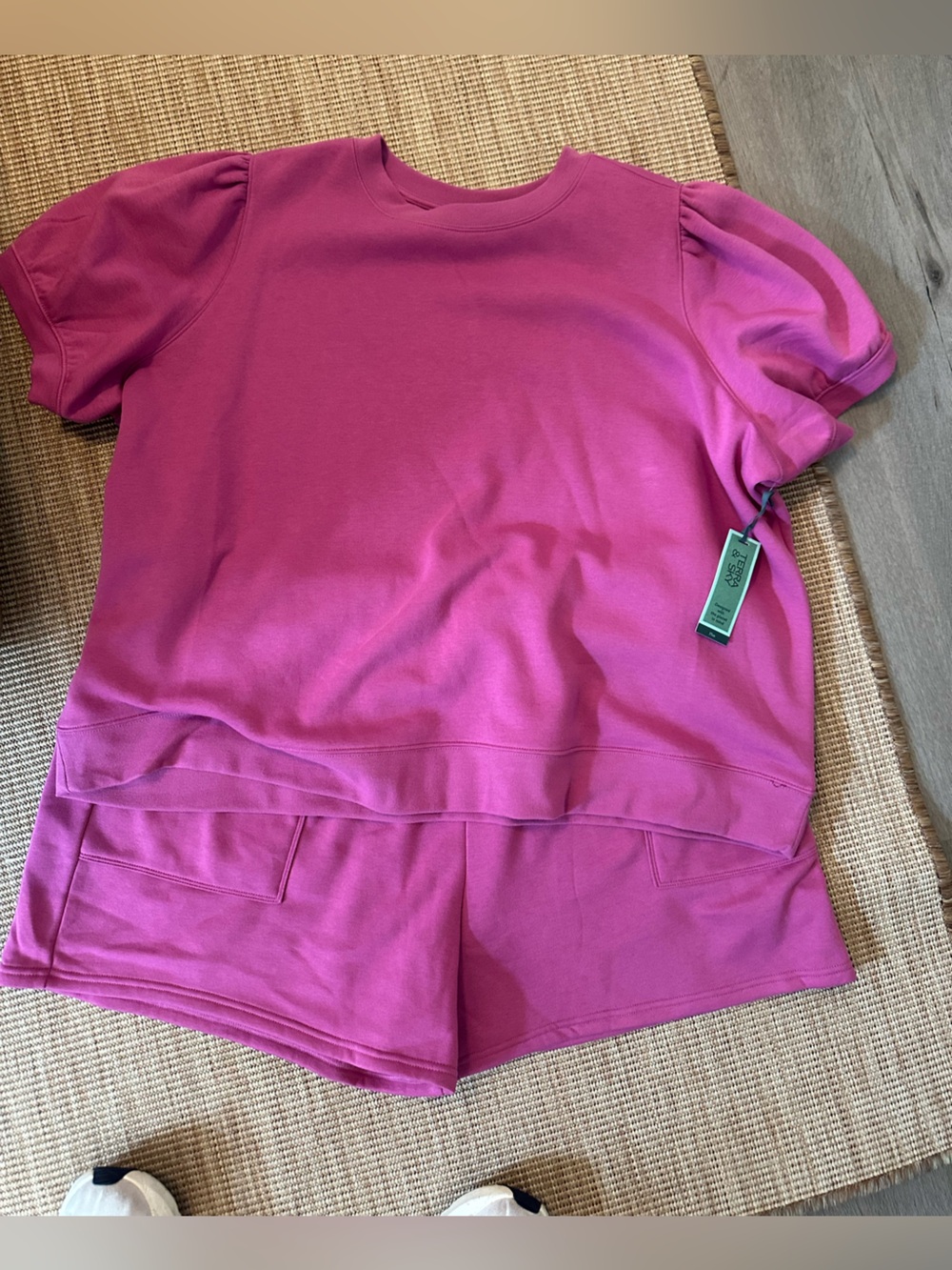 NWT pink shirt and shorts lounge set